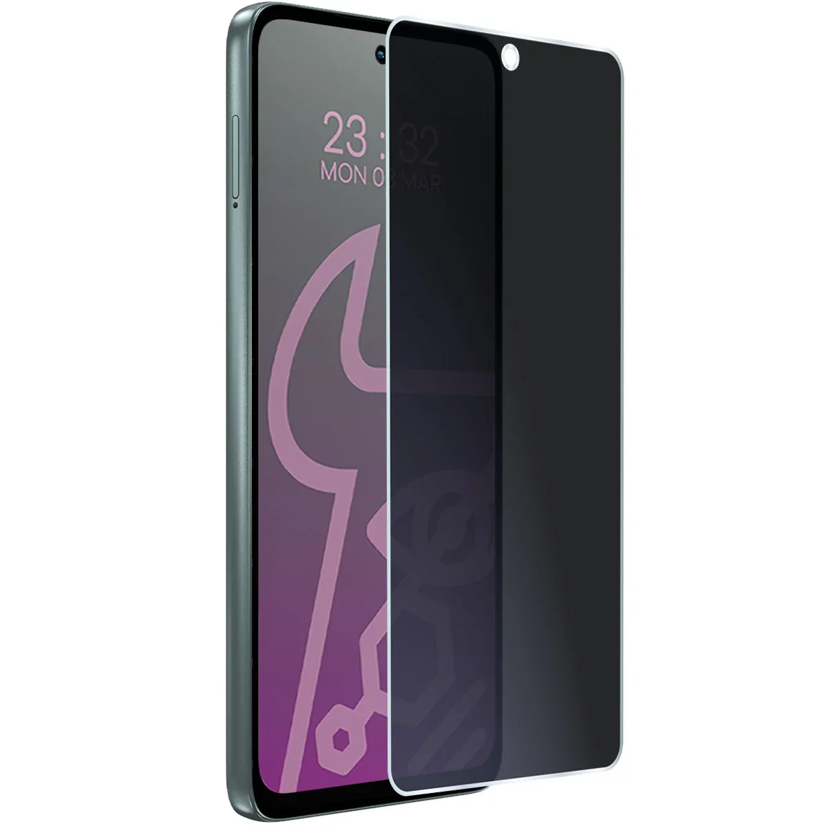 Hybridglas mit Privatschutzfilter für Motorola Moto G56 5G, Bizon Glass Mule Shadow, Matt - Image 5