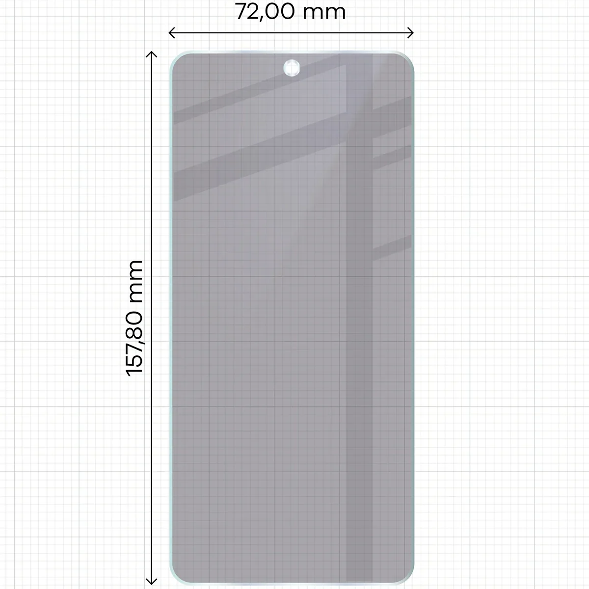 Hybridglas mit Privatschutzfilter für Motorola Moto G86 5G, Bizon Glass Mule Shadow, Matt - Image 2