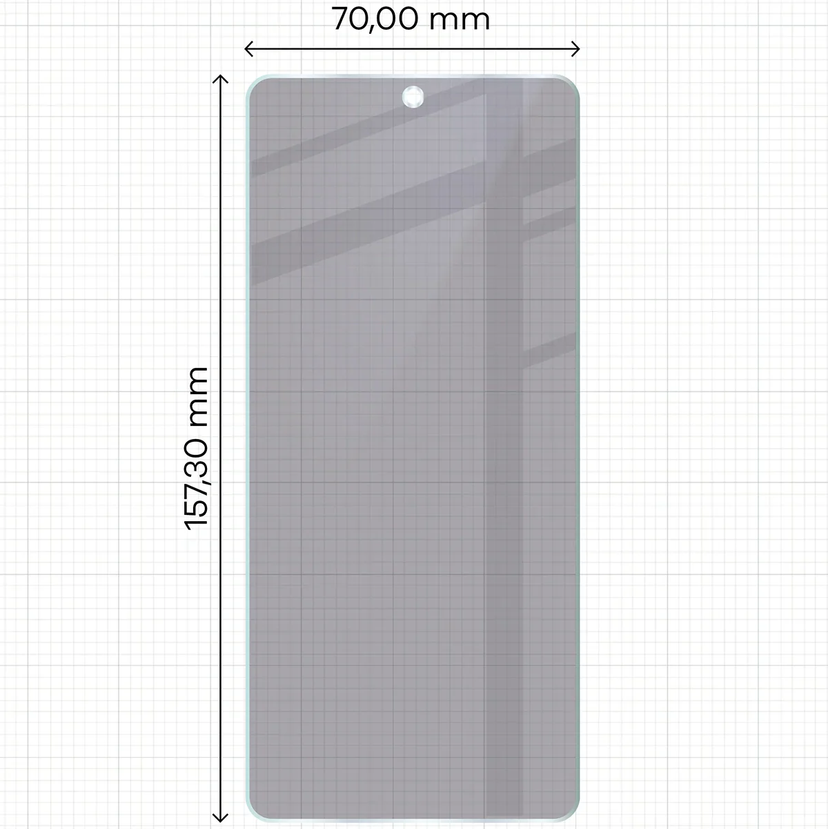 Hybridglas mit Privatschutzfilter für OnePlus Nord 4, Bizon Glass Mule Shadow, Matt - Image 2