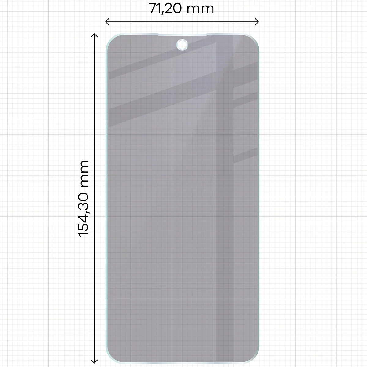 Hybridglas mit Privatschutzfilter für Oppo A6 Pro 5G, Bizon Glass Mule Shadow, Matt - Image 2