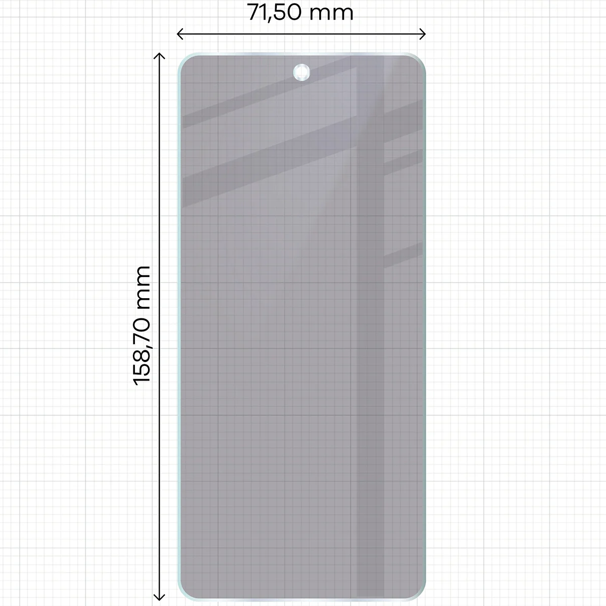 Hybridglas mit Privatschutzfilter für Realme 14T 5G, Bizon Glass Mule Shadow, Matt - Image 2