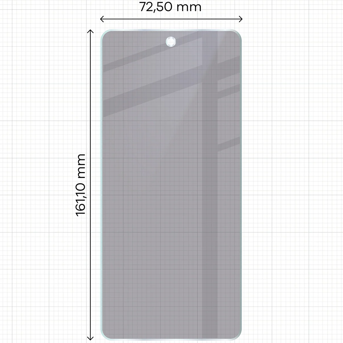 Hybridglas mit Privatschutzfilter für Realme 14x 5G, Bizon Glass Mule Shadow, Matt - Image 2