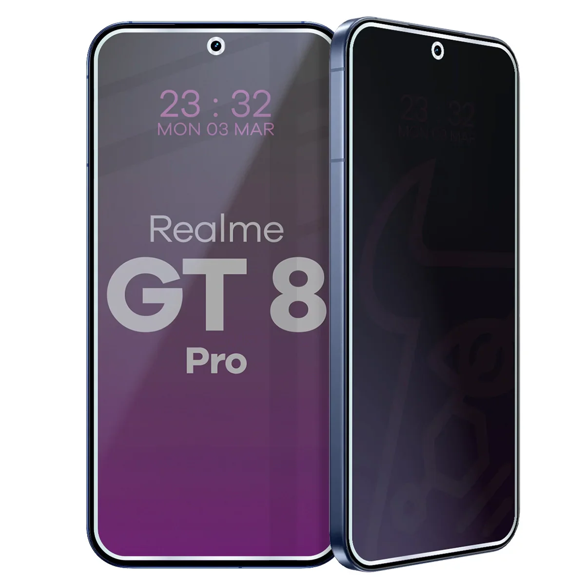 Hybridglas mit Privatschutzfilter für Realme GT 8 Pro, Bizon Glass Mule Shadow, Matt