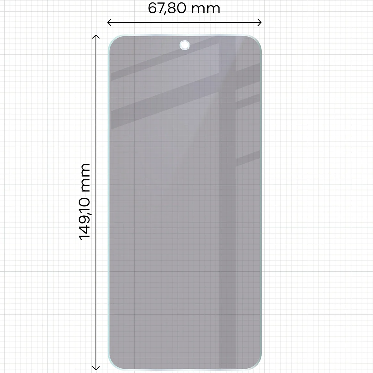 Hybridglas mit Privatschutzfilter für Xiaomi 15, Bizon Glass Mule Shadow, Matt - Image 2