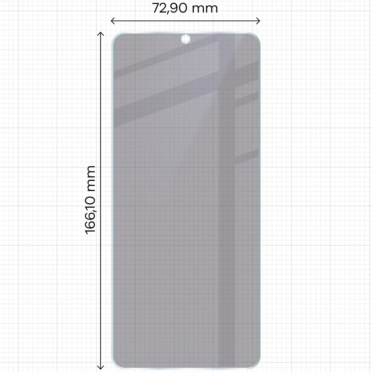 Hybridglas mit Privatschutzfilter für Xiaomi POCO C75, Bizon Glass Mule Shadow, Matt - Image 2