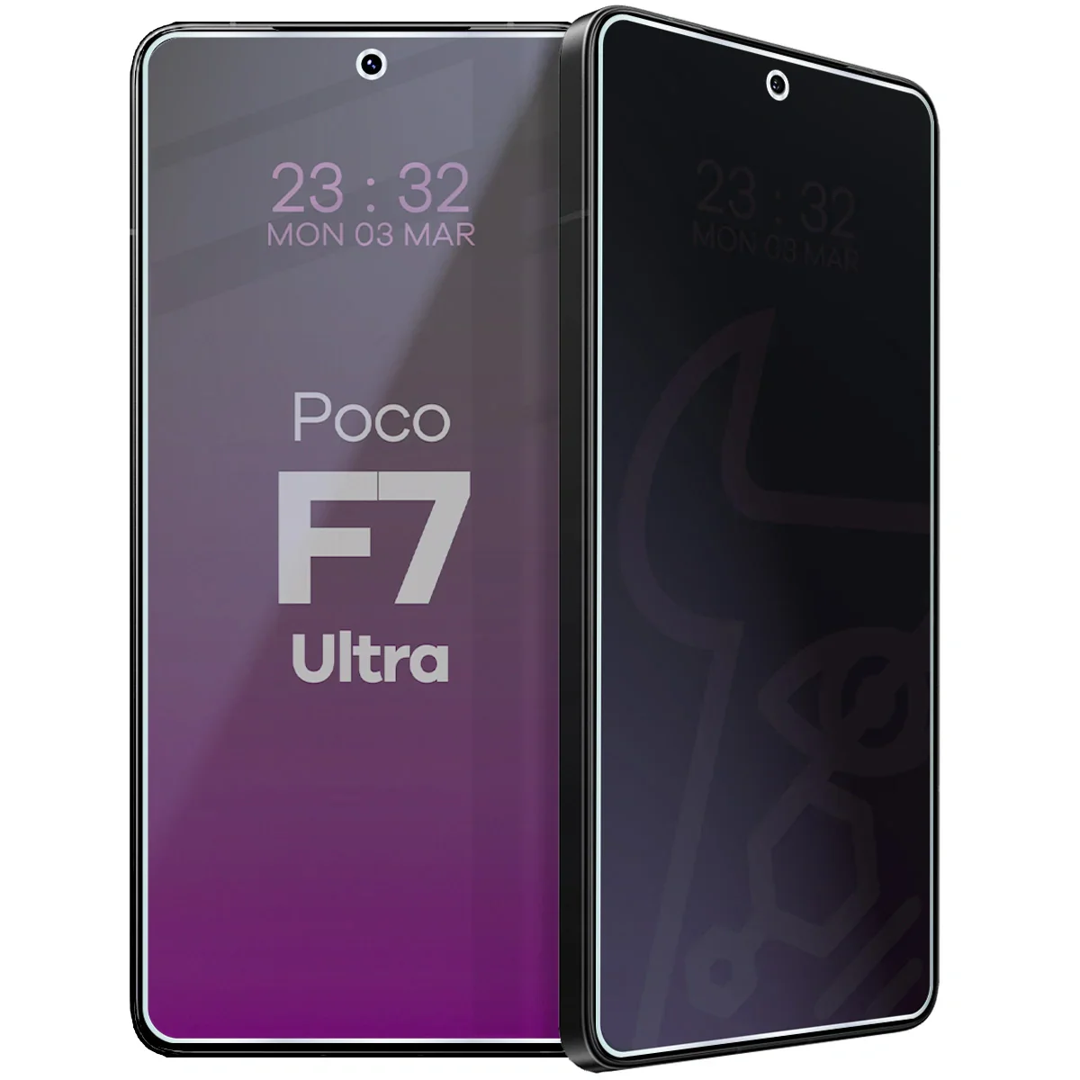 Hybridglas mit Privatschutzfilter für Xiaomi POCO F7 Ultra, Bizon Glass Mule Shadow, Matt