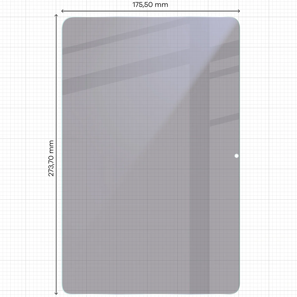 Hybridglas mit Privatschutzfilter für Xiaomi Poco Pad M1, Bizon Glass Tab Mule Shadow, Matt - Image 2