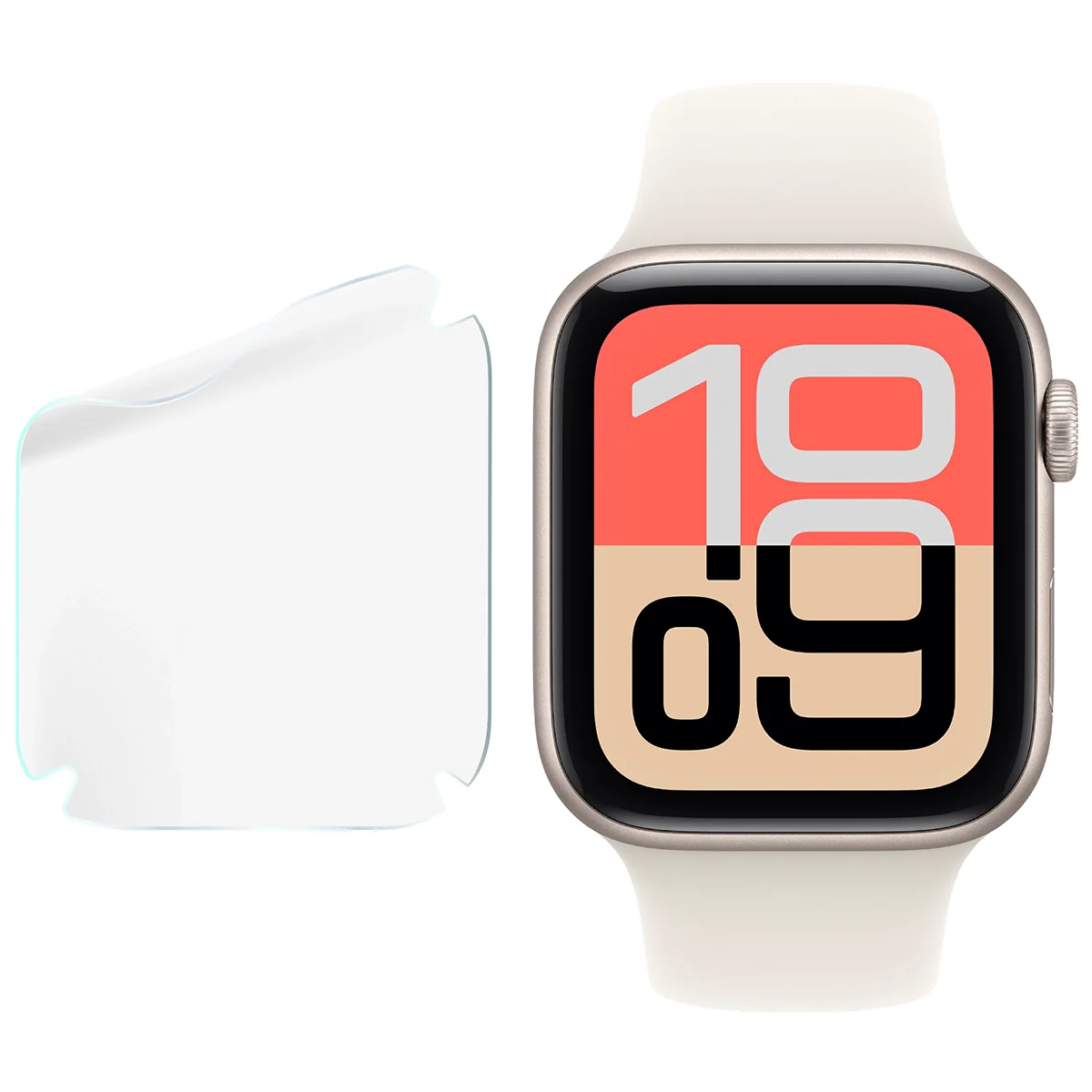 Hydrogel Folie für den Bildschirm für Apple Watch SE 3 / SE 2 / SE / 6 / 5 / 4 (40 mm), Bizon Watch Film Hydrogel Duo, 2 Stück - Image 4