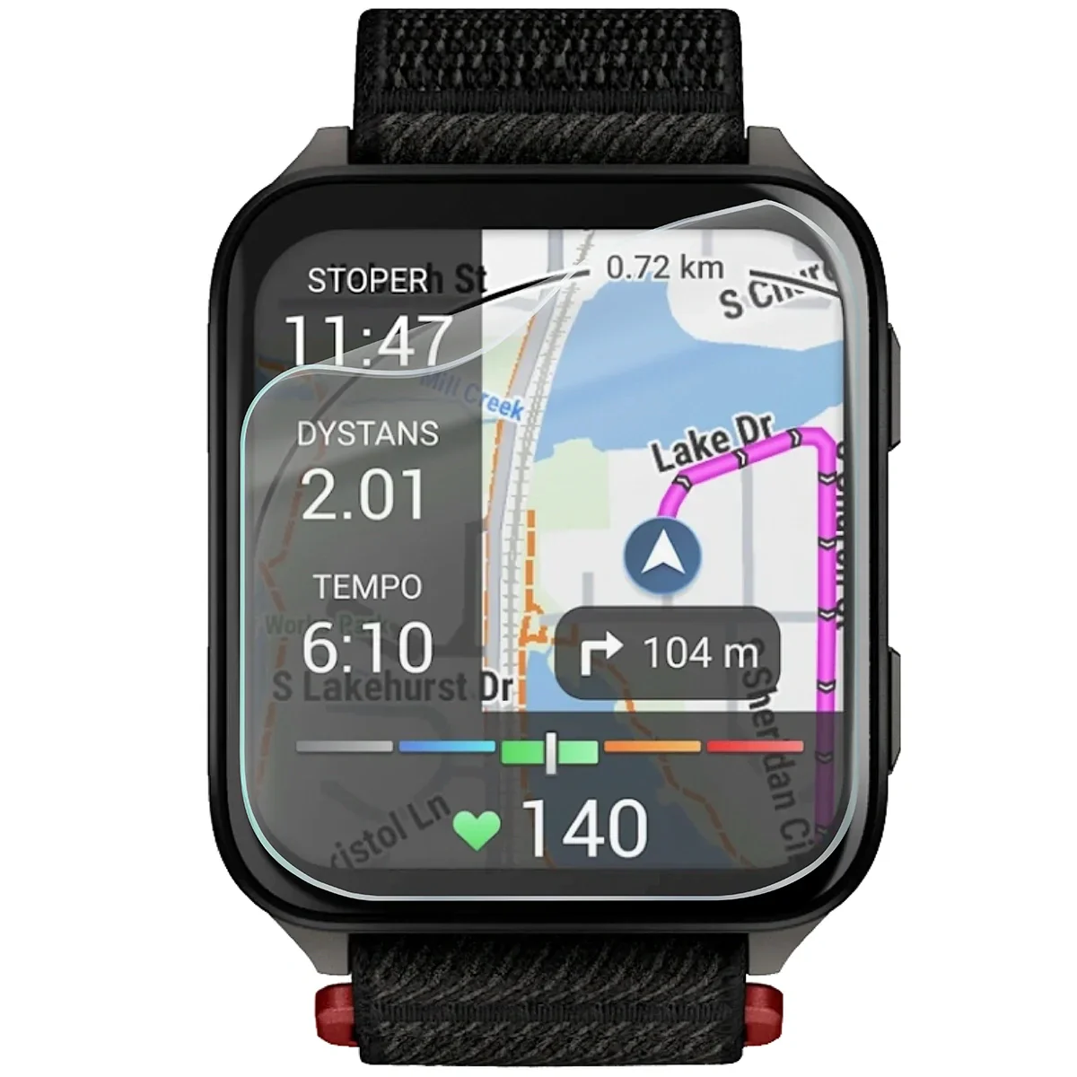 Hydrogel Folie für den Bildschirm für Garmin Venu X1, Bizon Watch Film Hydrogel Duo, 2 Stück - Image 2