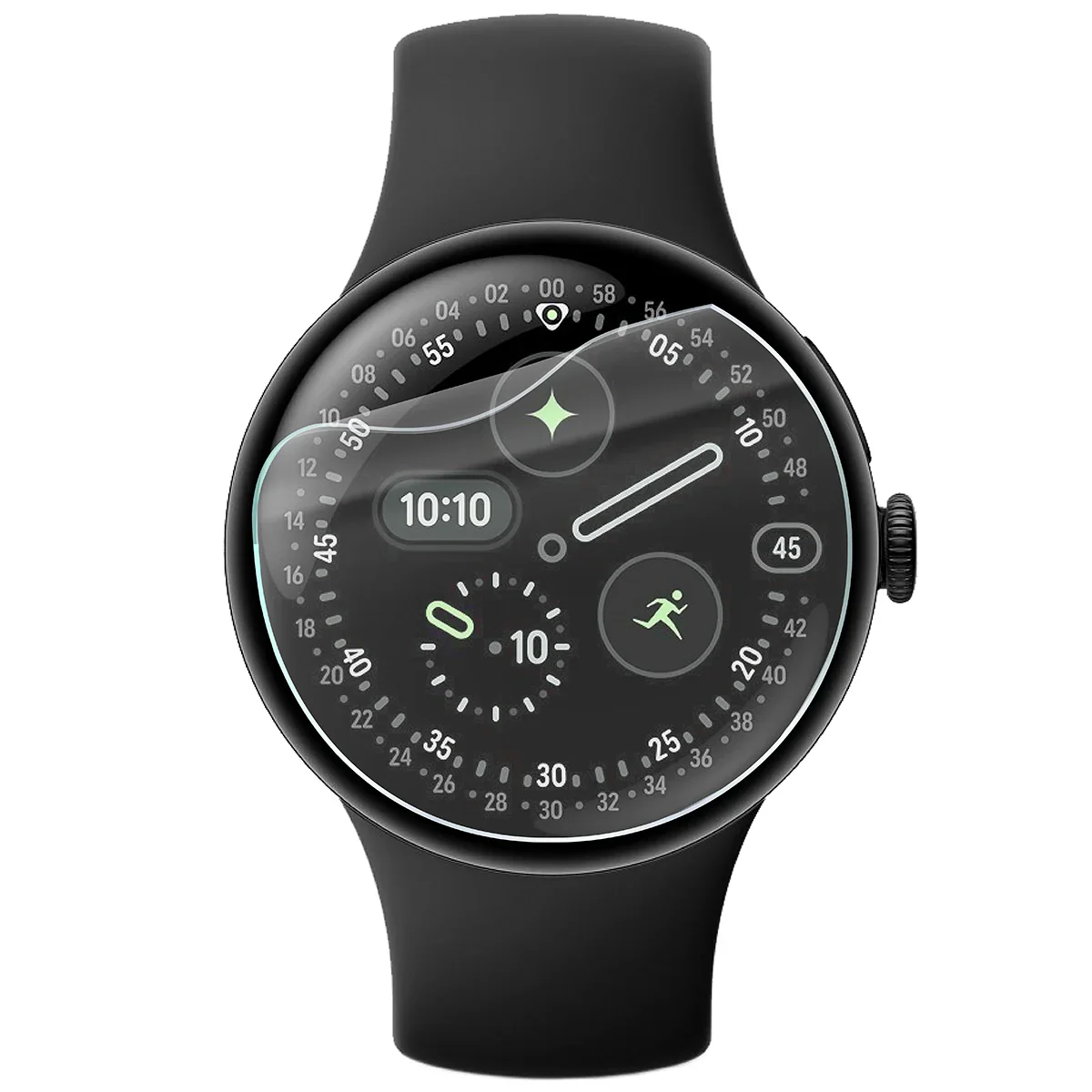 Hydrogel Folie für den Bildschirm für Google Pixel Watch 4 41 mm, Bizon Watch Film Hydrogel Duo, 2 Stück - Image 2