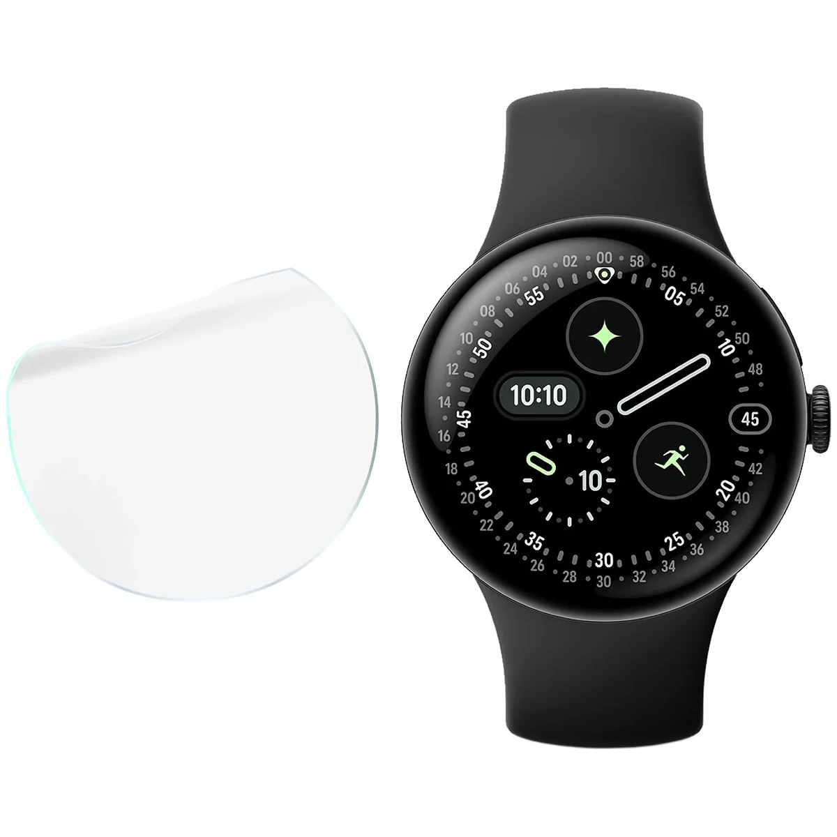 Hydrogel Folie für den Bildschirm für Google Pixel Watch 4 45 mm, Bizon Watch Film Hydrogel Duo, 2 Stück - Image 4