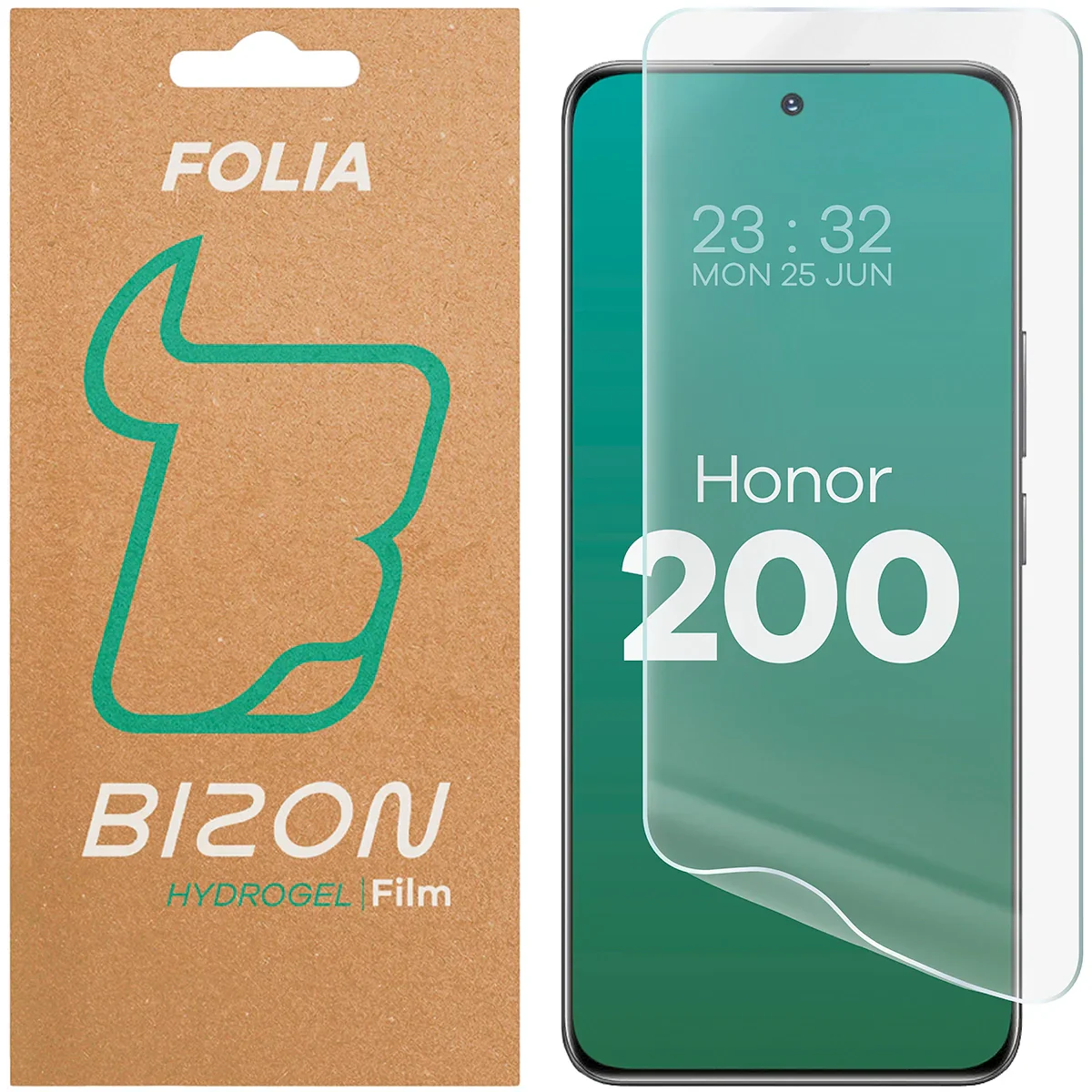 Hydrogel Folie für den Bildschirm für Honor 200, Bizon Film Hydrogel Front, 1 Stück