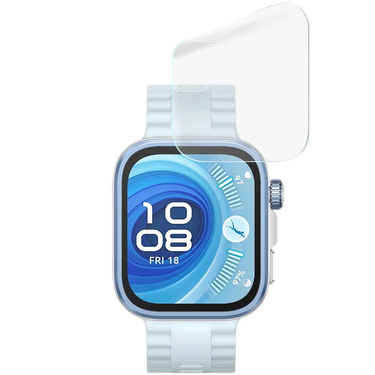 Hydrogel Folie für den Bildschirm für Huawei Watch Fit 4 / 4 Pro, Bizon Watch Film Hydrogel Duo, 2 Stück - Image 5