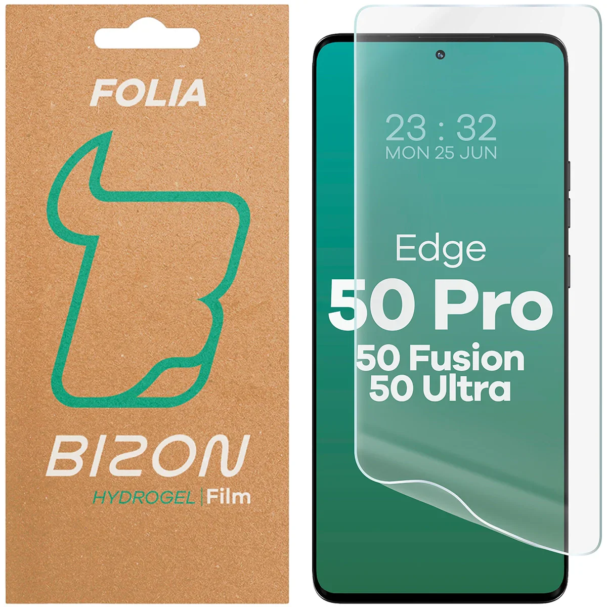 Hydrogel Folie für den Bildschirm für Motorola Edge 50 Pro / 50 Fusion / 50 Ultra, Bizon Film Hydrogel Front, 1 Stück