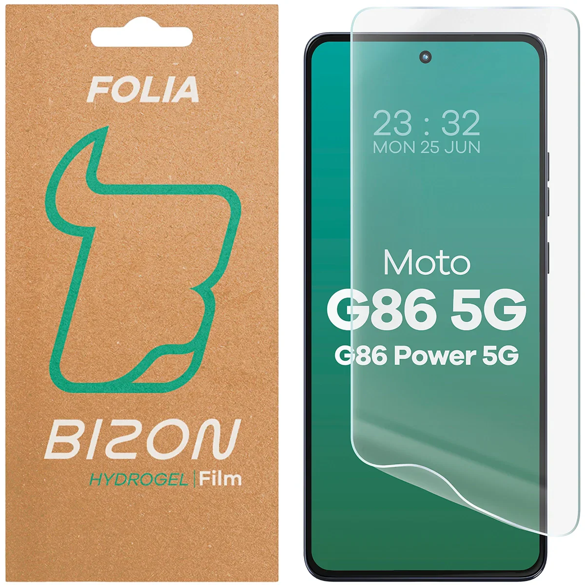 Hydrogel Folie für den Bildschirm für Motorola Moto G86 5G / G86 Power 5G, Bizon Film Hydrogel Front, 1 Stück
