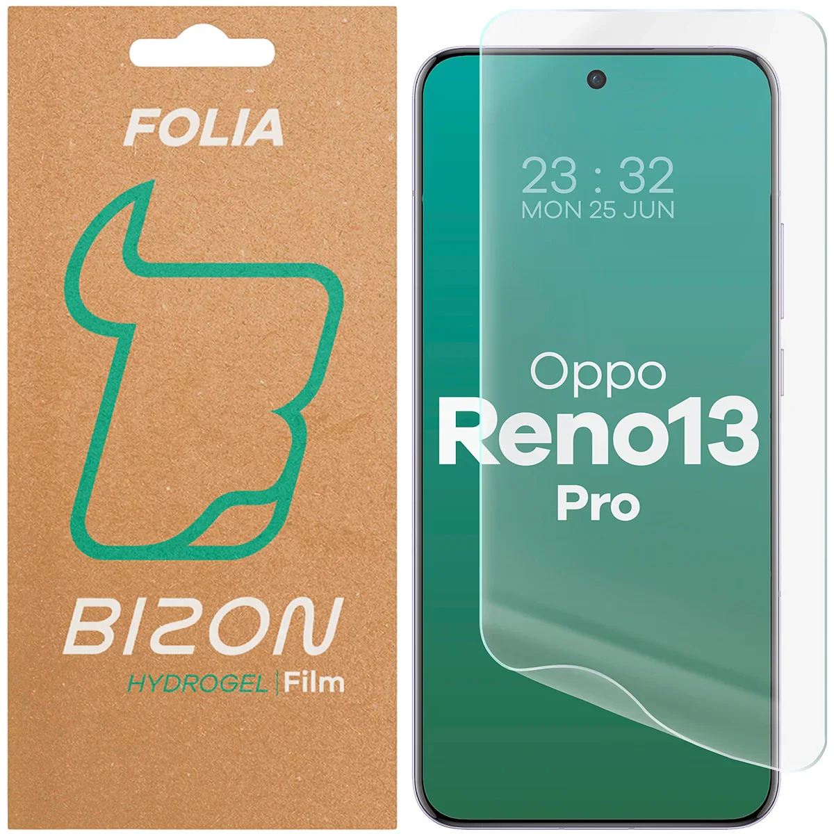 Hydrogel Folie für den Bildschirm für Oppo Reno13 Pro, Bizon Film Hydrogel Front, 1 Stück