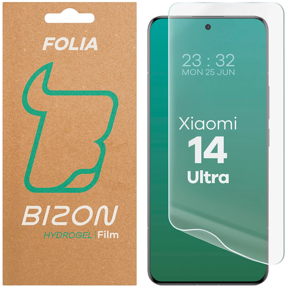 Hydrogel Folie für den Bildschirm für Xiaomi 14 Ultra, Bizon Film Hydrogel Front, 1 Stück