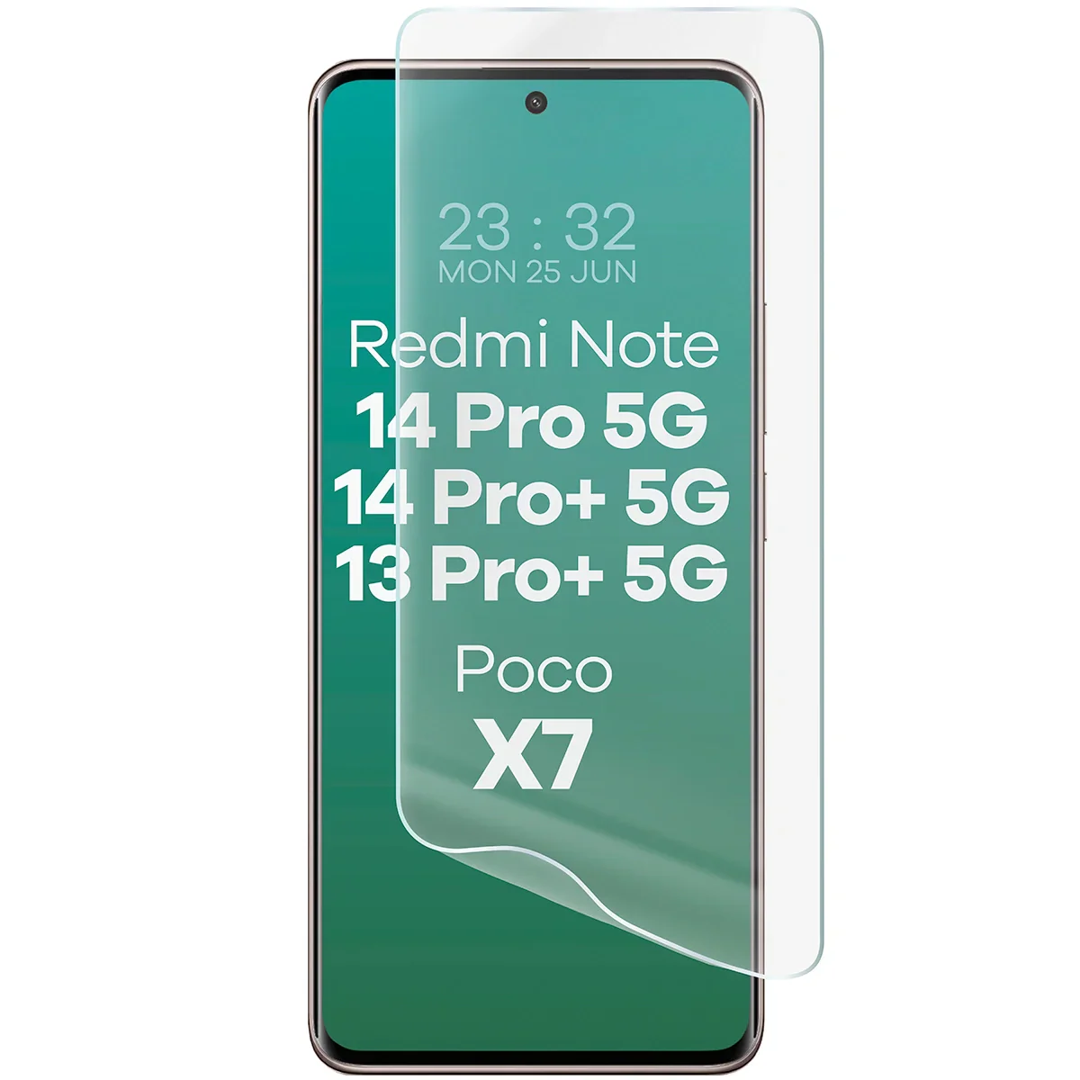 Hydrogel Folie für den Bildschirm für Xiaomi Redmi Note 13 Pro Plus 5G / Redmi Note 14 Pro 5G / Redmi Note 14 Pro Plus 5G / POCO X7, Bizon Film Hydrogel Front, 1 Stück - Image 5