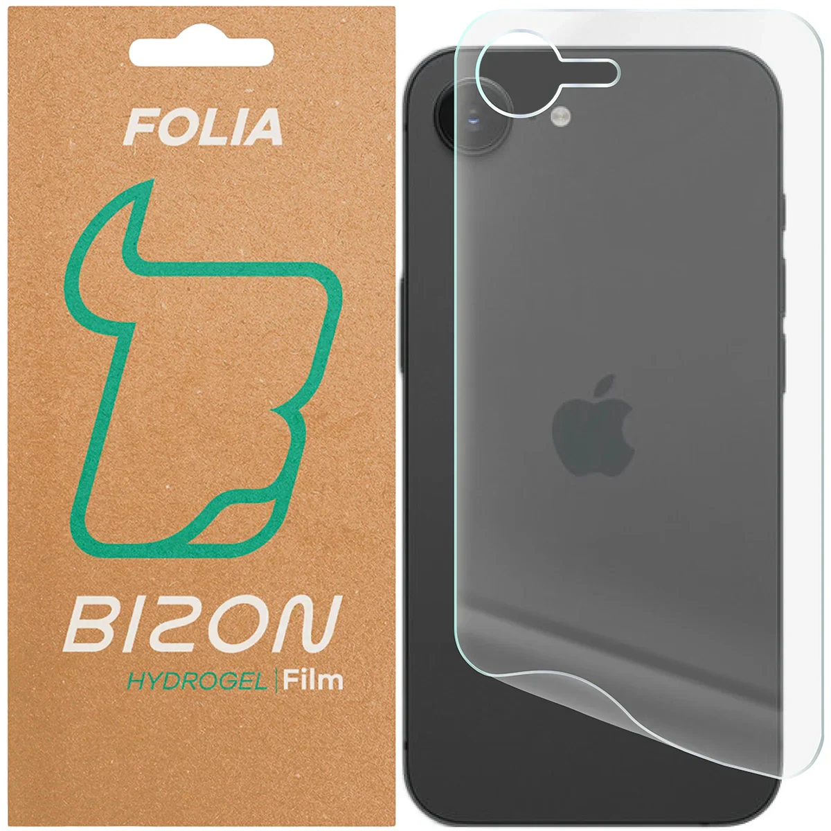 Hydrogel Folie für die Rückseite für iPhone 17e / 16e, Bizon Film Hydrogel Back, 1 Stück