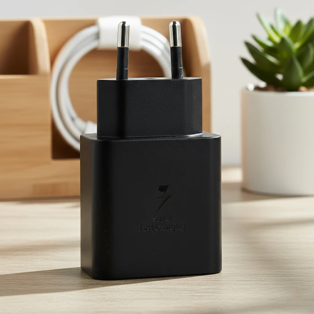 Induktionsladegerät mit Qi2.2 25W + Netzladegerät 45W, Samsung Magnet Wireless Charger, für MagSafe / MPP, USB-C Nylonkabel, Schwarz - Image 9