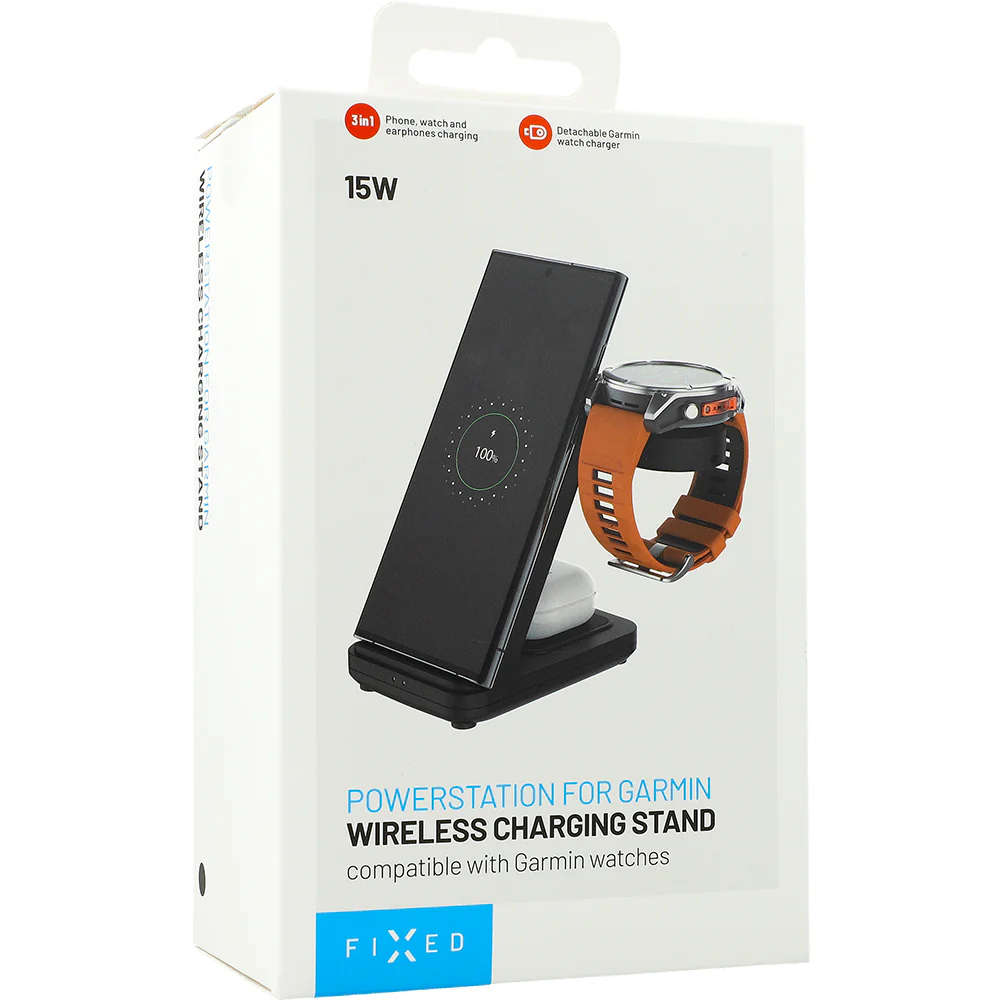 Induktive Ladestation 3in1 Fixed Powerstation for Garmin, Qi, 18W, Schwarz - Image 11