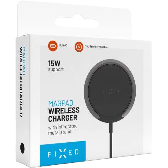 Induktives Ladegerät Qi 15W, mit MagSafe, Fixed MagPad, Schwarz - Image 8