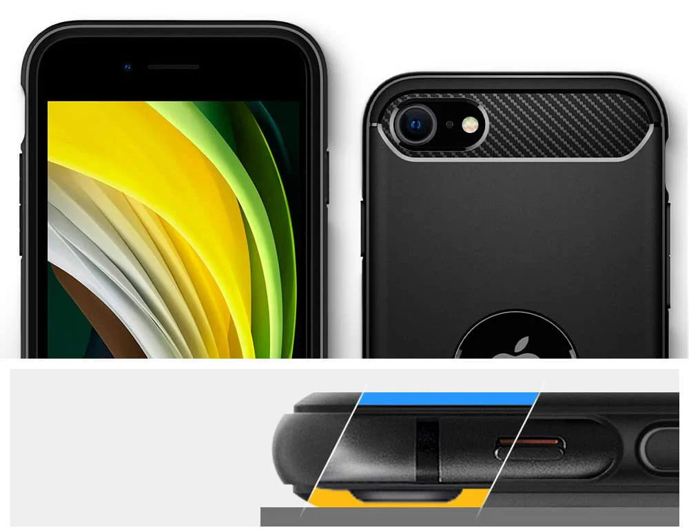 Schutzhülle Spigen Rugged Armor für iPhone SE 2022/2020 schwarz - Image 10