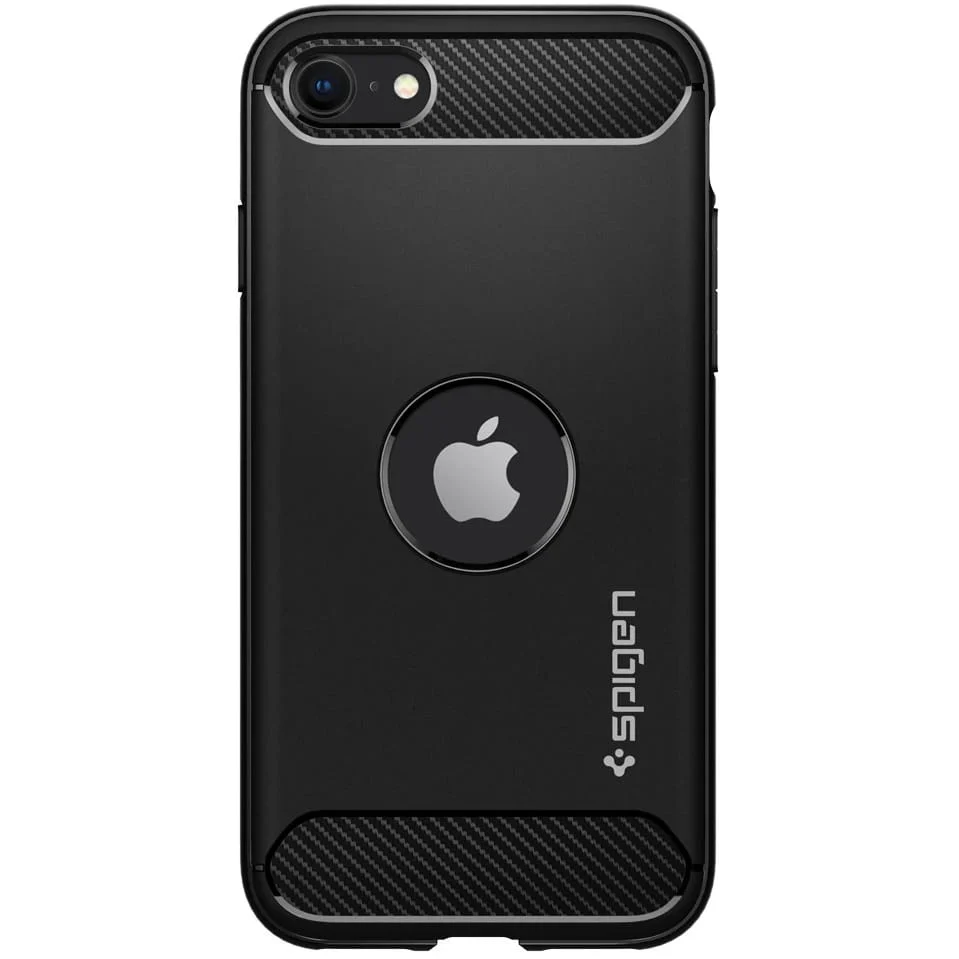 Schutzhülle Spigen Rugged Armor für iPhone SE 2022/2020 schwarz - Image 5