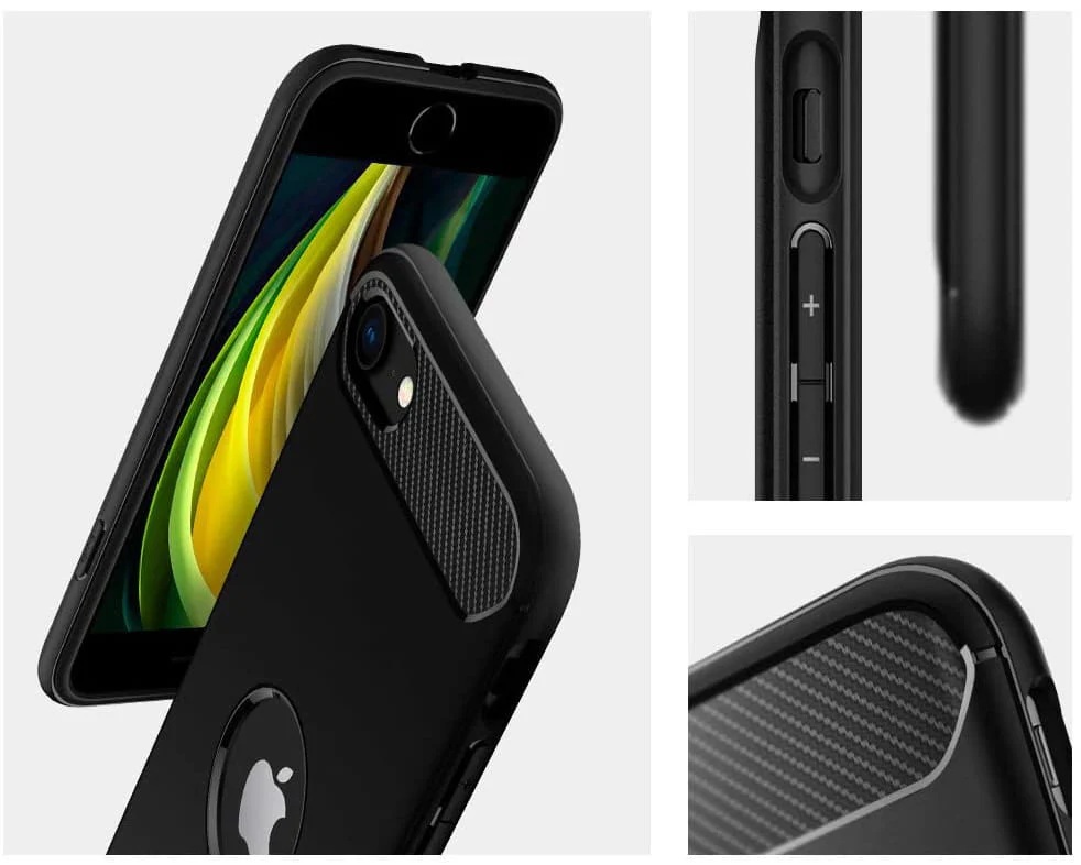 Schutzhülle Spigen Rugged Armor für iPhone SE 2022/2020 schwarz - Image 9