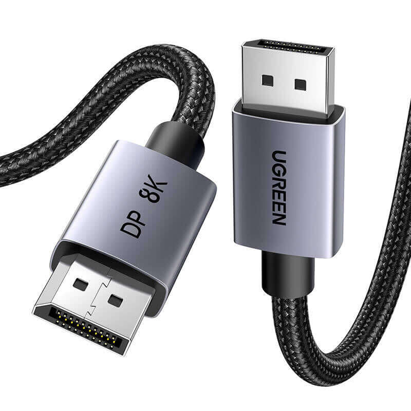 Kabel DisplayPort 1.4 Ugreen DP120 8K/60Hz mit geflochtenes 3m, Schwarz-grau