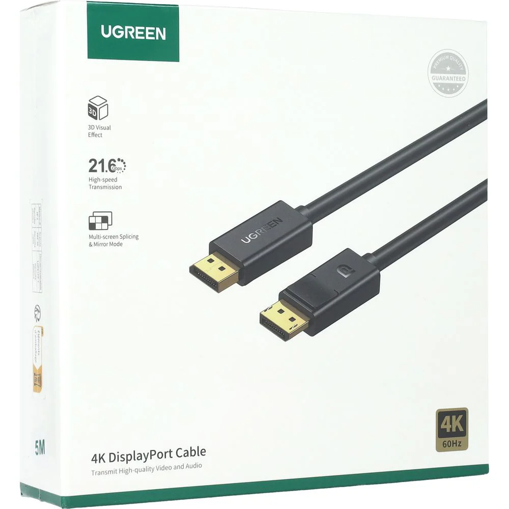 Kabel DisplayPort zu DisplayPort, 4K 60Hz, 5 m, Ugreen DP102, Schwarz - Image 17