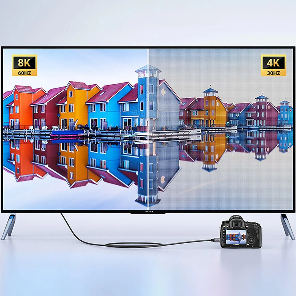 Kabel mini HDMI zu HDMI, 8k, 1 m, Ugreen HD163, Grau - Image 4