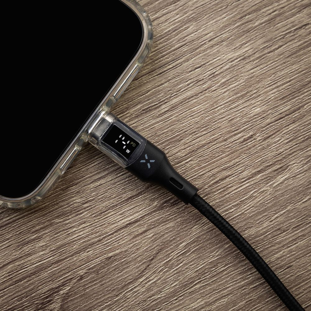 Kabel mit Display USB-C PD 3.0 100W 5A, Fixed Display, 1,2 m, Schwarz - Image 8