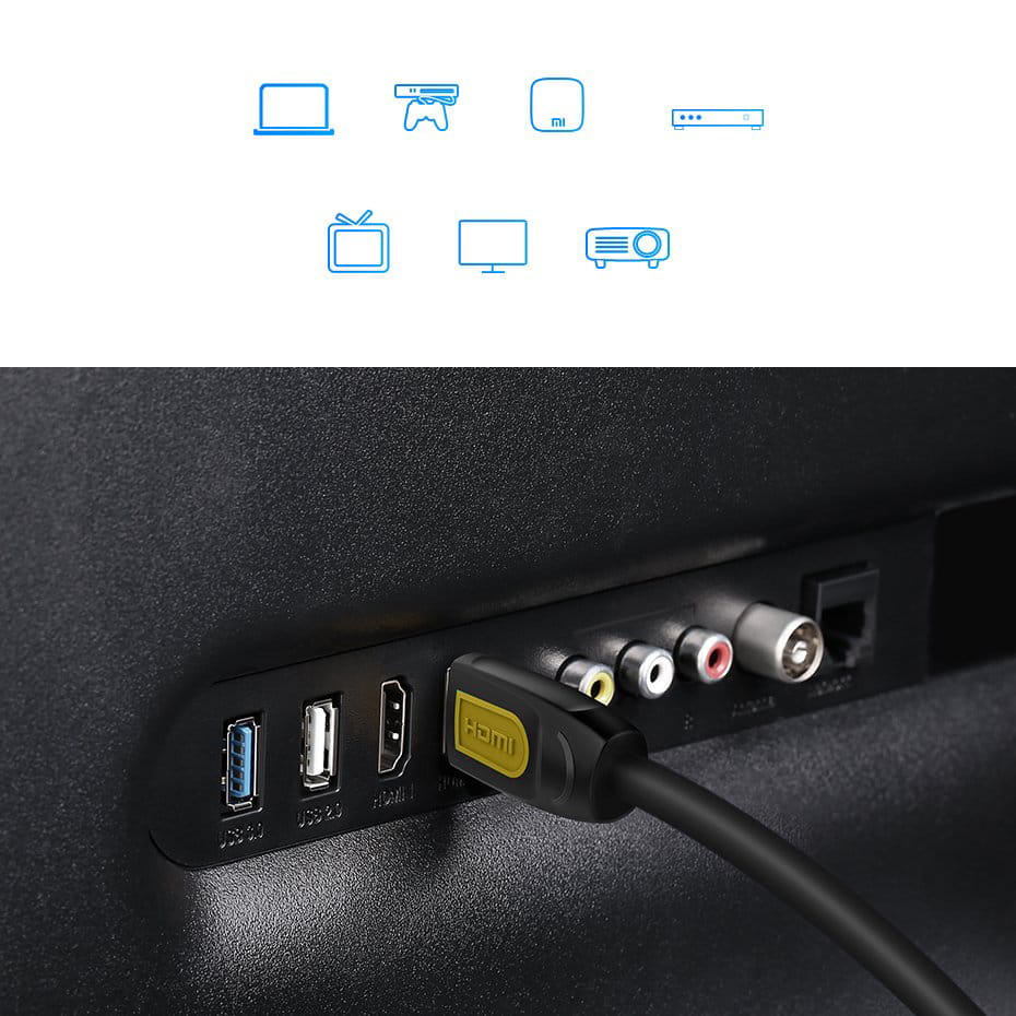 Kabel Ugreen HDMI 4k 60Hz 30 AWG 19 pin, 2.0v, 2m, Schwarz - Image 9
