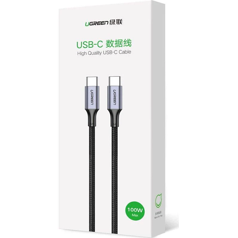 Kabel Ugreen USB-C zu USB-C, 100W, QC, PD, FCP, 5A, 2m, Schwarz - Image 15
