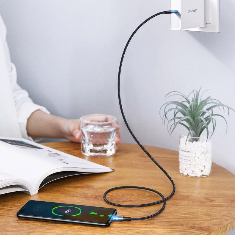Kabel Ugreen USB-C zu USB-C, 100W, QC, PD, FCP, 5A, 2m, Schwarz - Image 9