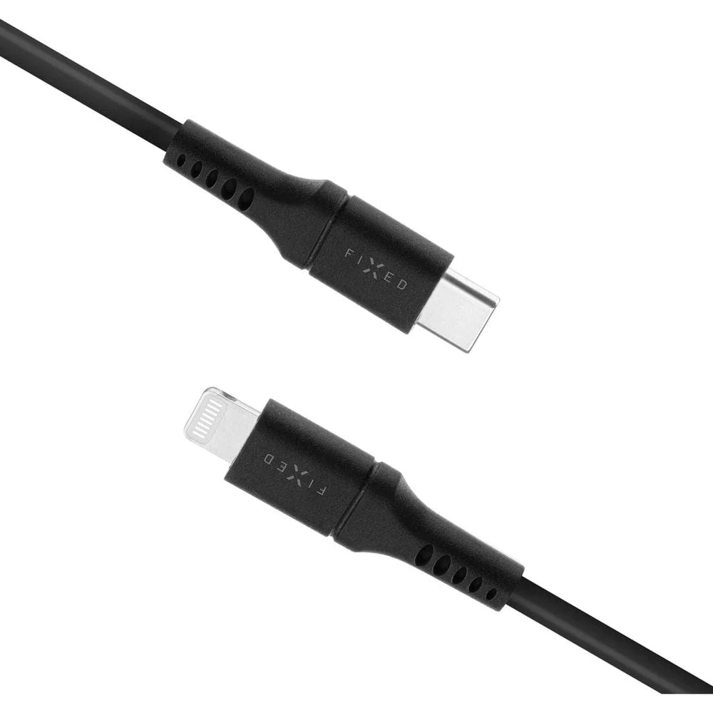 Kabel USB-C zu Lightning, Fixed Liquid Silicone Cable 60W 50cm, Schwarz - Image 2