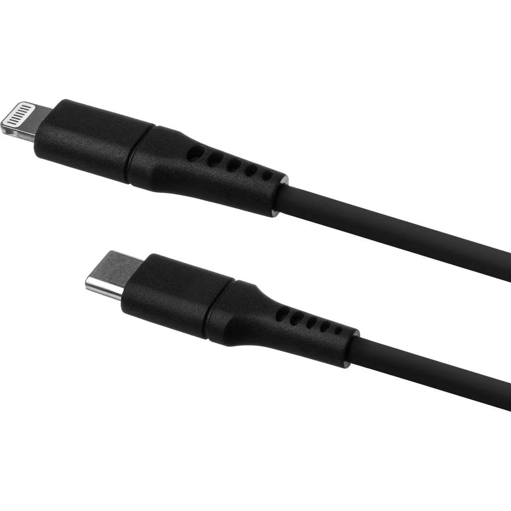Kabel USB-C zu Lightning, Fixed Liquid Silicone Cable 60W 50cm, Schwarz - Image 3