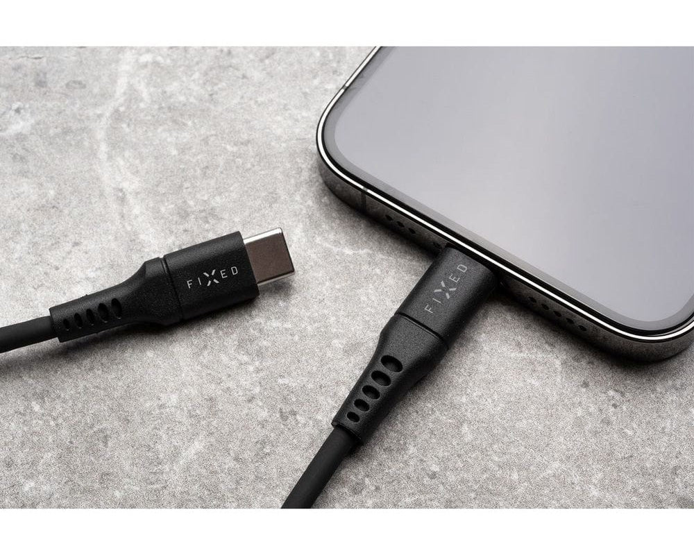 Kabel USB-C zu Lightning, Fixed Liquid Silicone Cable 60W 50cm, Schwarz - Image 5