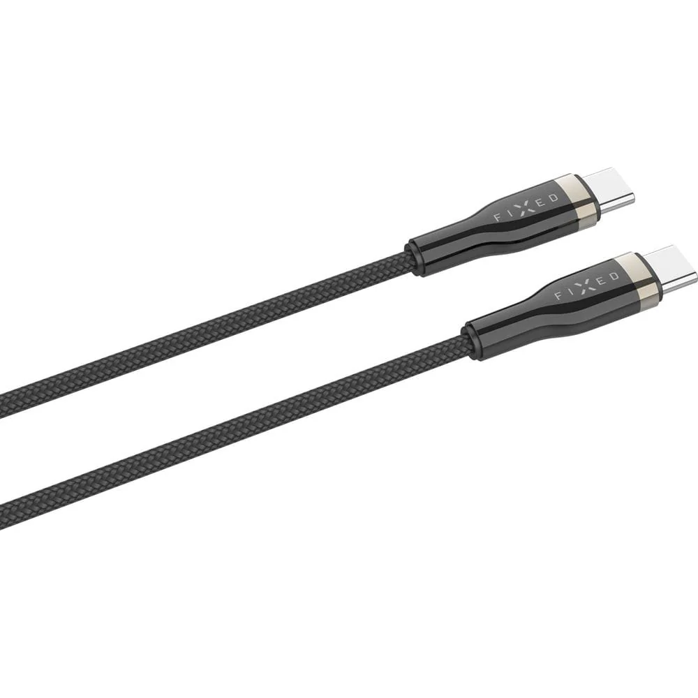 Kabel USB-C zu USB-C, Fixed Braided Cable 100W 1,2m, Schwarz - Image 3