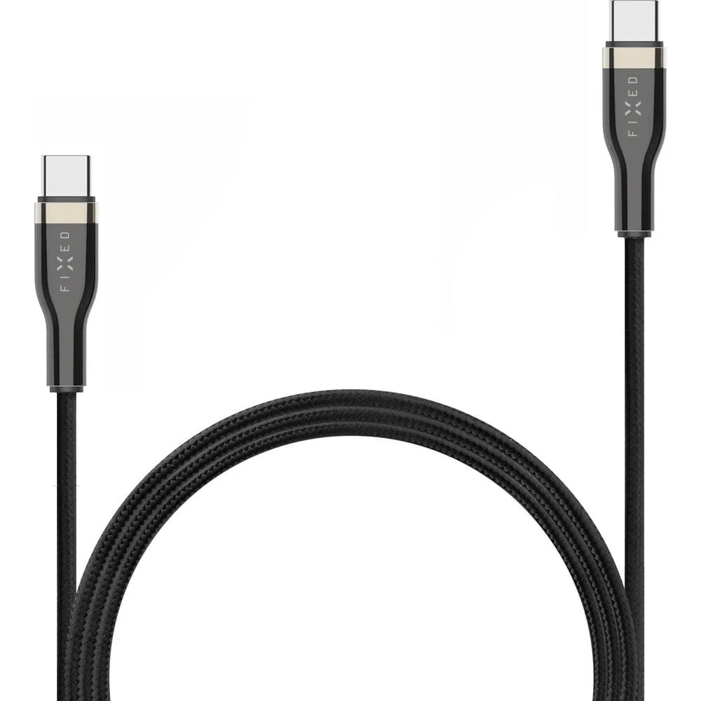 Kabel USB-C zu USB-C, Fixed Braided Cable 100W 1,2m, Schwarz - Image 5
