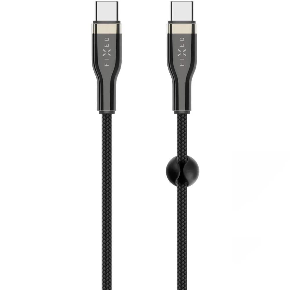 Kabel USB-C zu USB-C, Fixed Braided Cable 100W 2m, Schwarz - Image 2