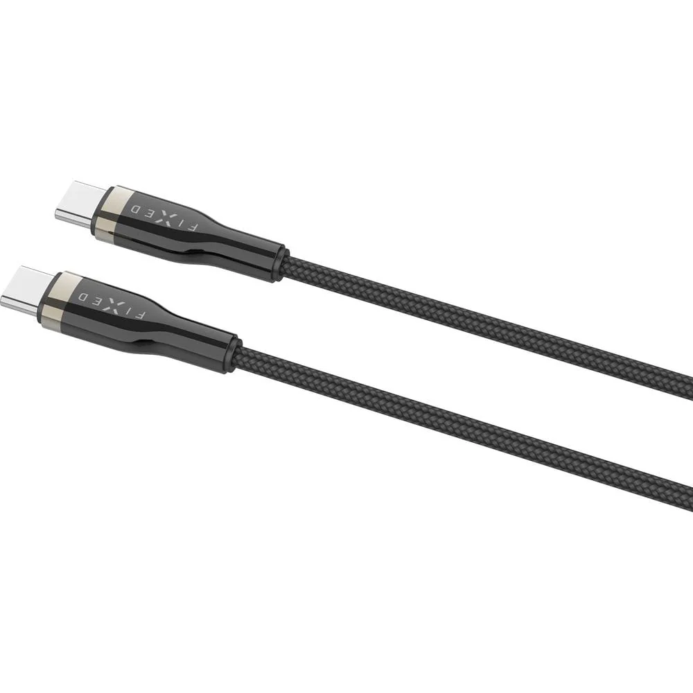 Kabel USB-C zu USB-C, Fixed Braided Cable 100W 2m, Schwarz - Image 4