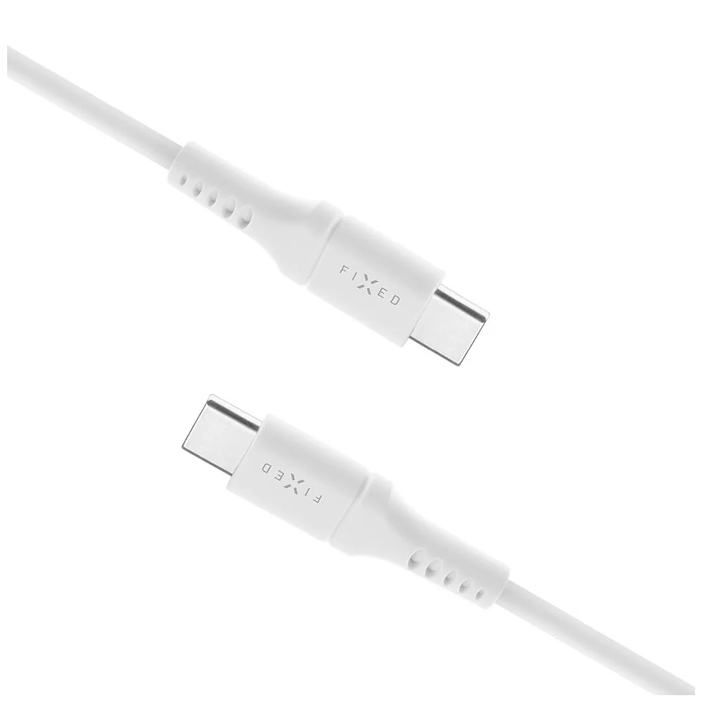 Kabel USB-C zu USB-C, Fixed Liquid Silicone. 60W, 1,2 m, Weiß - Image 2
