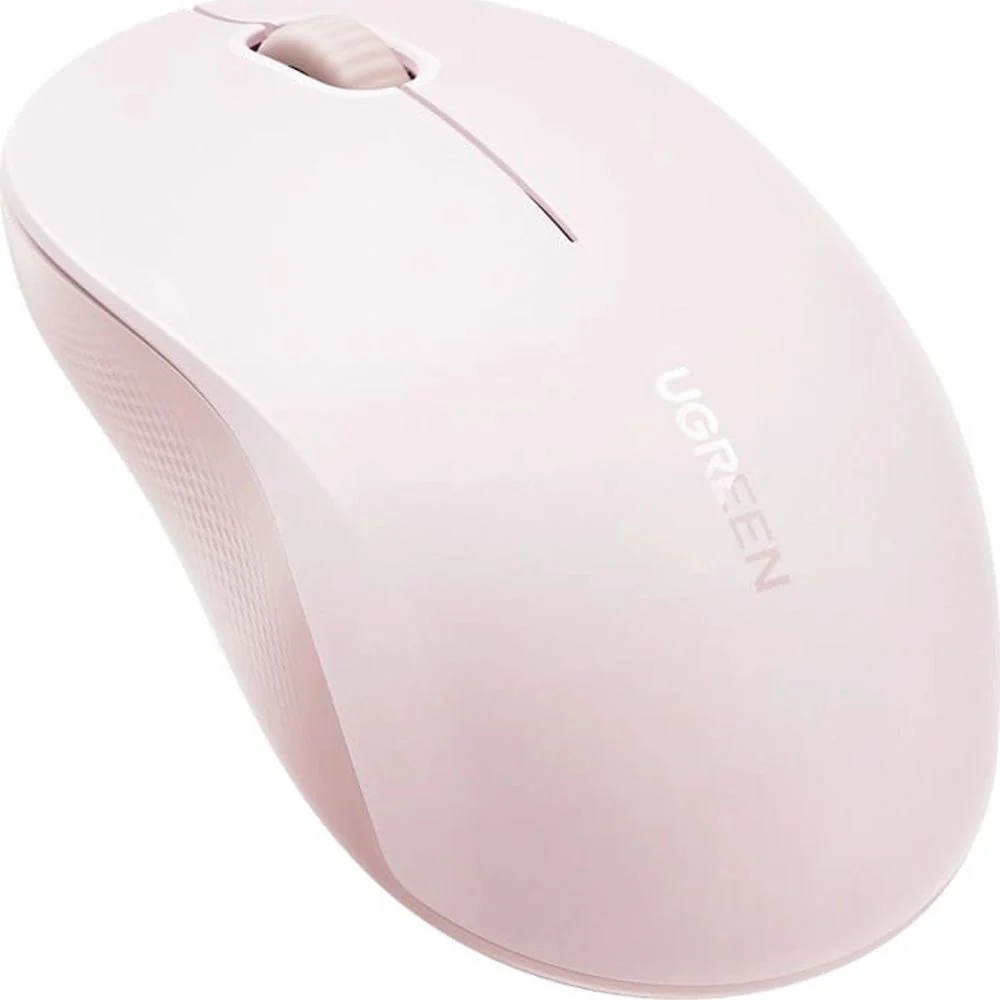 Kabellose Maus, Bluetooth 5.4, 2.4 GHz USB-A, 4000 DPI, Ugreen M331, Rosa