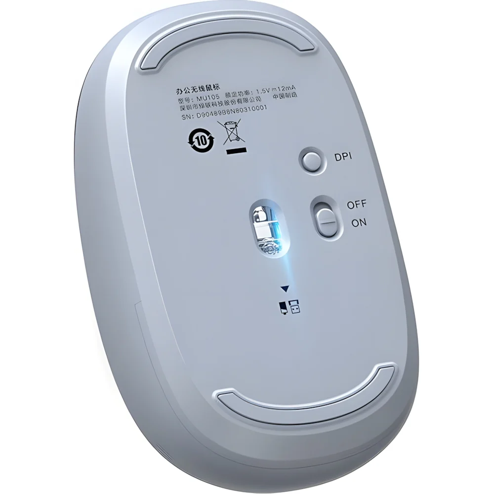 Kabellose optische Maus, Ugreen MU105 Wireless Mouse, USB 2.4GHz, Hellblau und Grau - Image 10