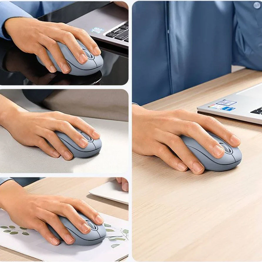 Kabellose optische Maus, Ugreen MU105 Wireless Mouse, USB 2.4GHz, Hellblau und Grau - Image 7