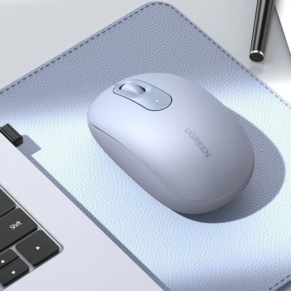 Kabellose optische Maus, Ugreen MU105 Wireless Mouse, USB 2.4GHz, Hellblau und Grau - Image 8