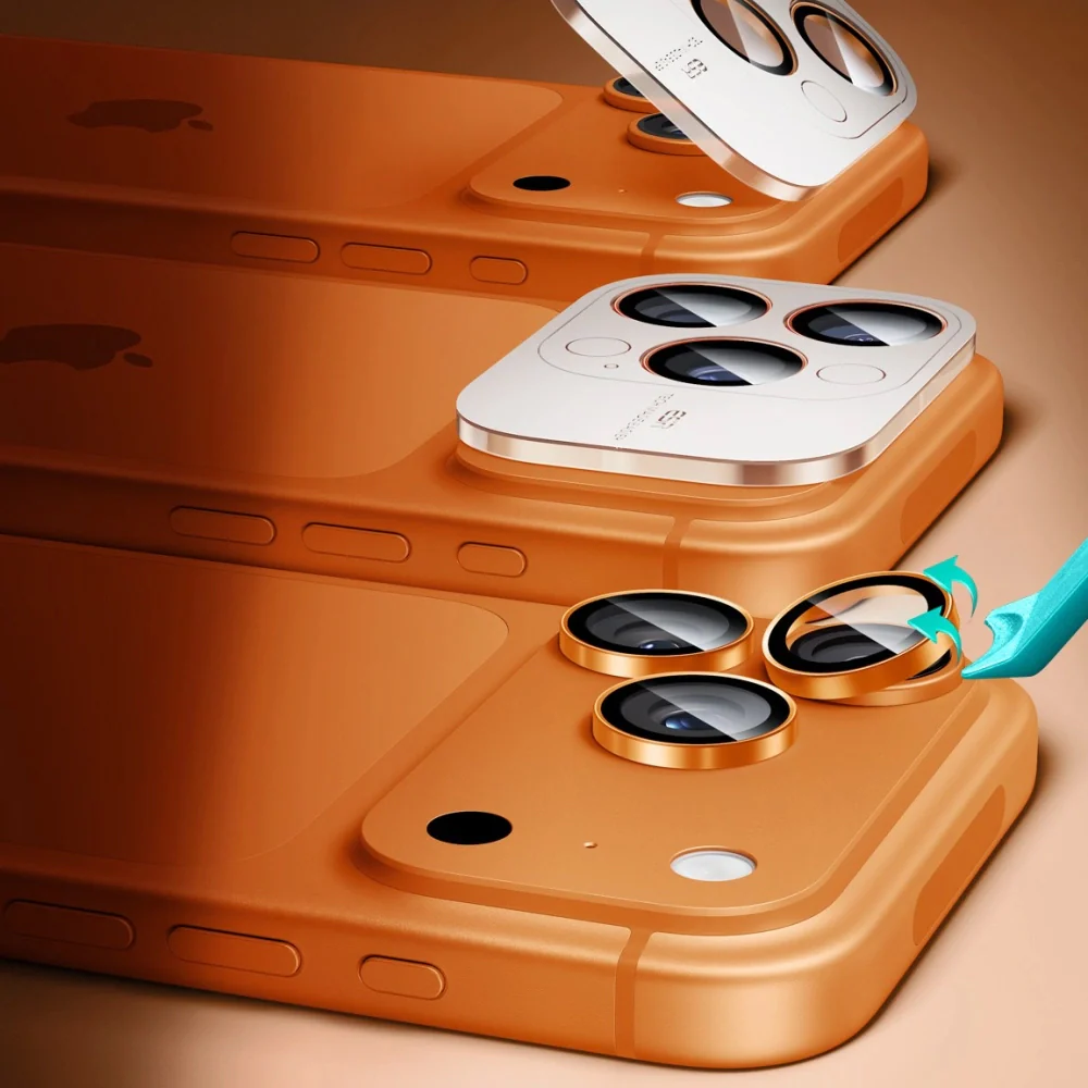 Kameraglas für iPhone 17 Pro / Pro Max / 16 Pro / Pro Max, ESR Armorite Camera Protector, Orange - Image 3