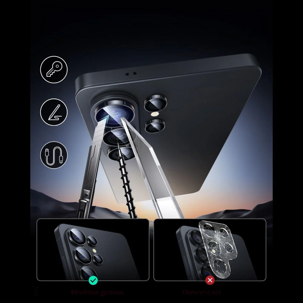 Kameraglas für Samsung Galaxy S26 Ultra, ESR Armorite Camera Protector, Schwarz - Image 6